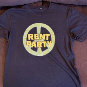 Urban Outfitters “Rent Party” Black Mens T-Shirt